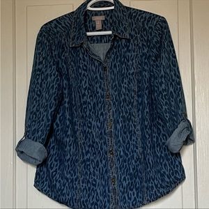 Chico’s Denim Top EUC!